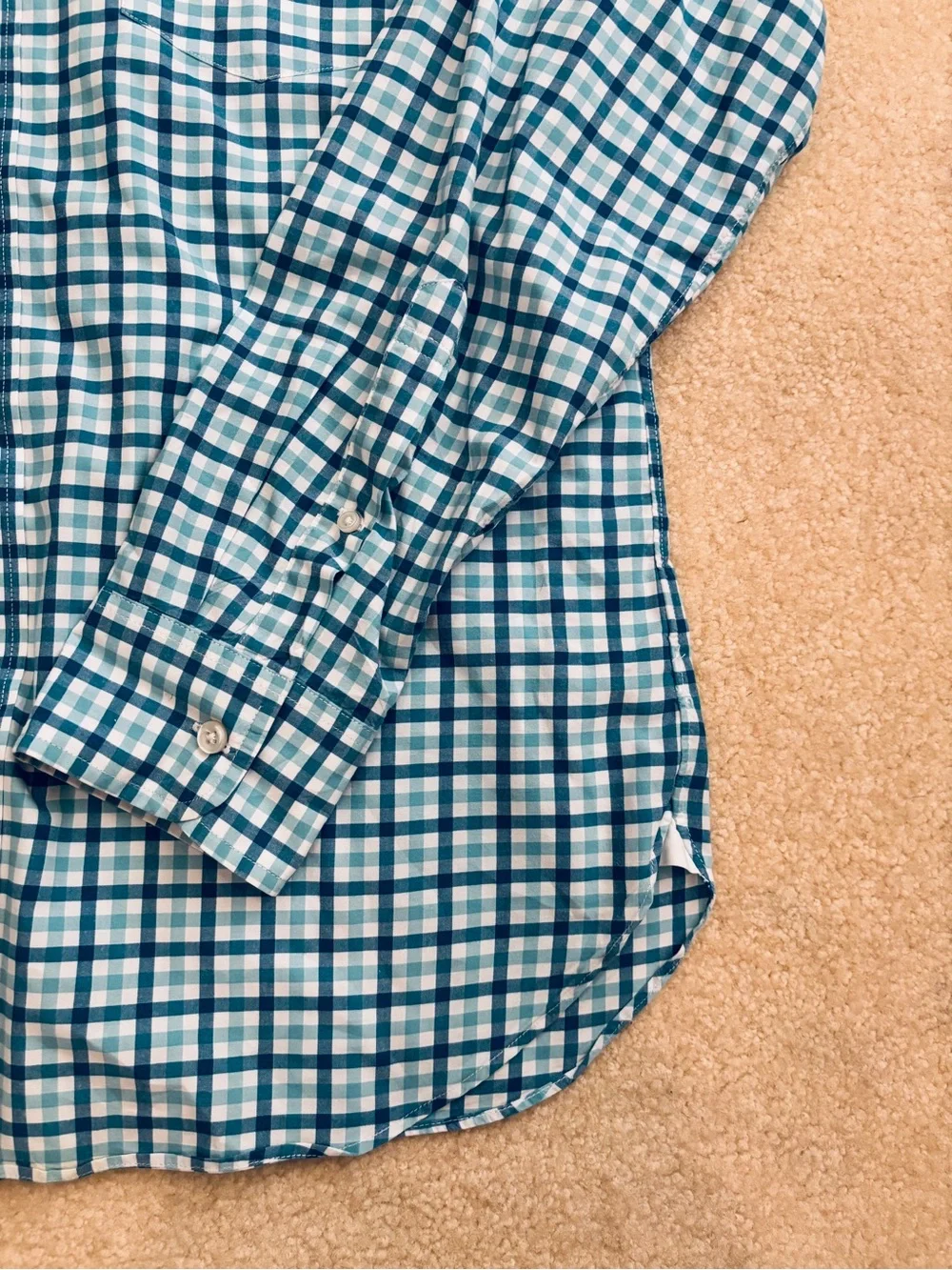 J. Crew Gingham Plaid Checked Button Down Shirt Size Medium